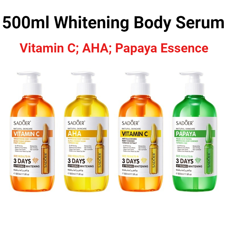 Silk Press Serum - SADOER AHA Aufhellende Körperessenz 500ml Feuchtigkeitsspendendes