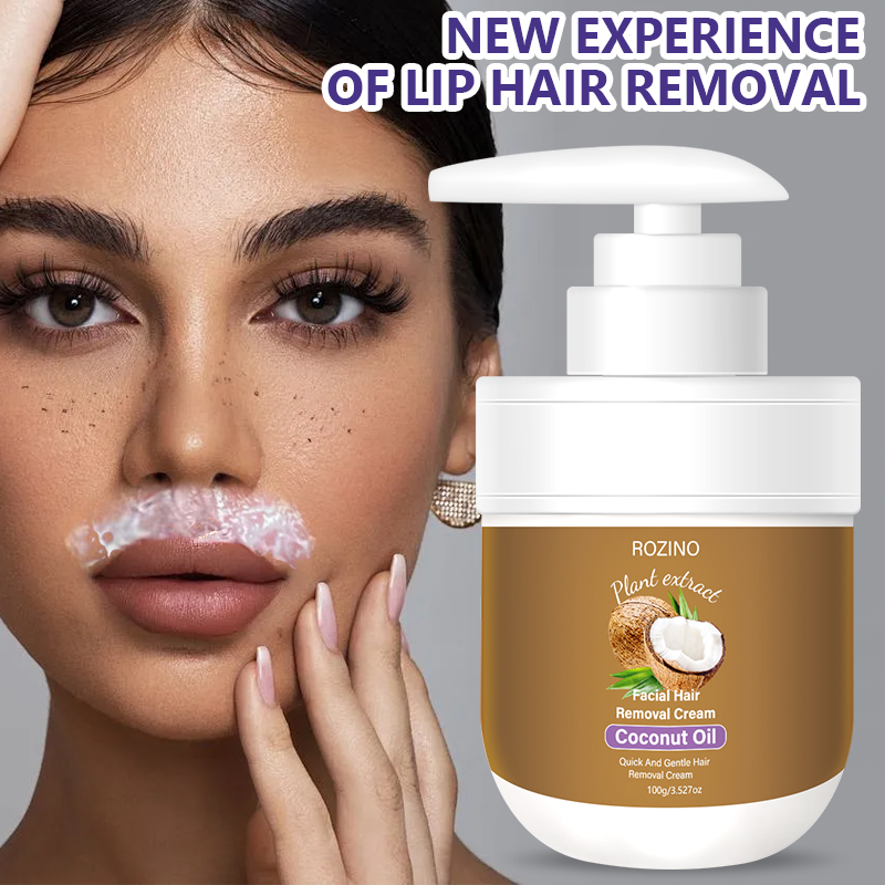 Hair Care Natural Ingredients - Rozino Kokosnussöl Lippen-Haarentfernungscreme, mit Glatter Textur