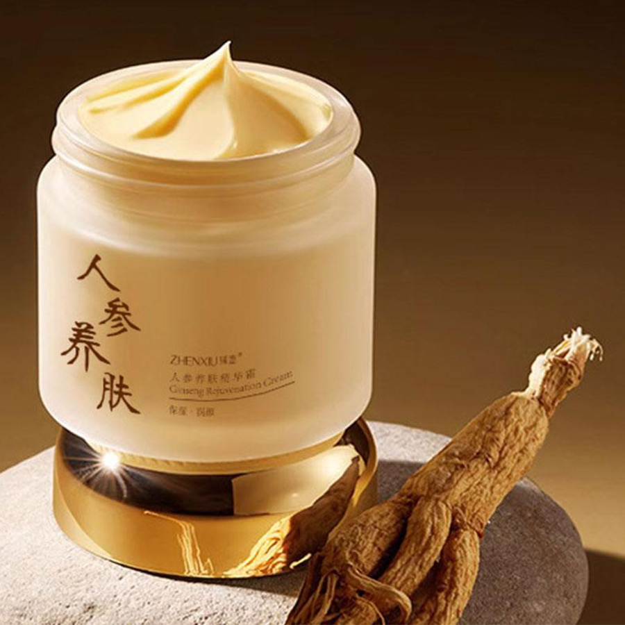 Silk Press Serum - Chinesische Ginseng-Gesichtscreme Anti-Falten Feuchtigkeitsspendend Glättend Ginseng-Serum
