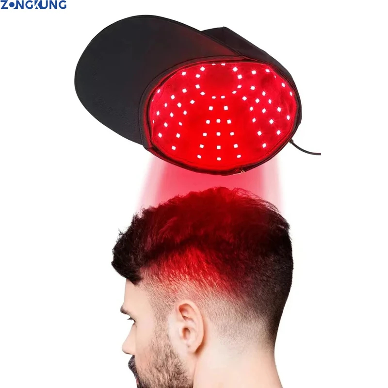Hair Care For Hair Loss - 660nm 850nm Rotlicht-Infrarot-Haartherapie-Kappe gegen Haarausfall, entspannende